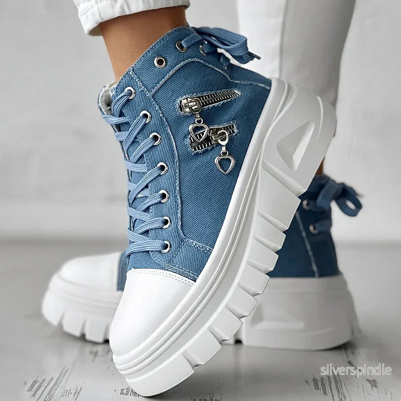 Mason | Trendiga Platåsneakers Med Grov Sula - Bild 3