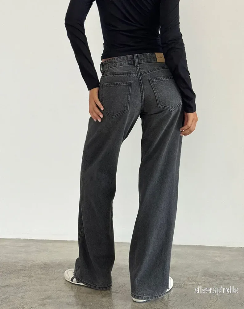 Emily | Låg Midja Raka Ben Jeans - Bild 3