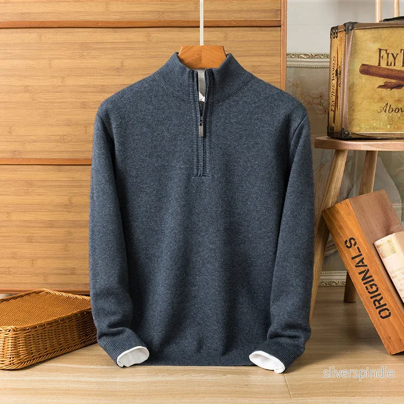 Ethan | Klassisk Tjock Långärmad Herrpullover för Kyligare Väder - Bild 2