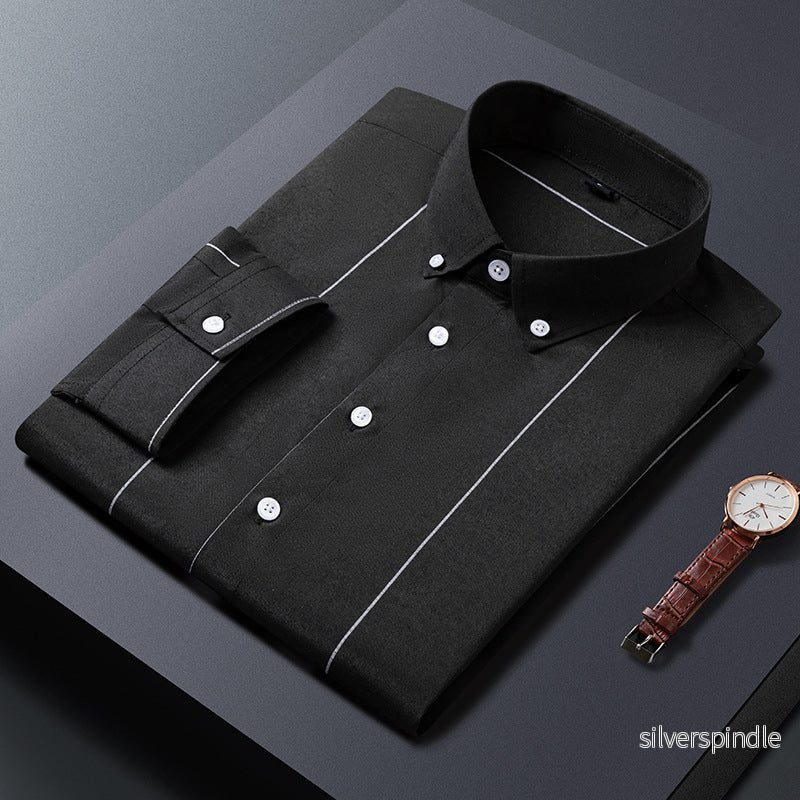 Ethan | Randig Kortärmad Skjorta Slim Fit för Varmt Väder Ethan | Randig Kortärmad Skjorta Slim Fit för Varmt Väder