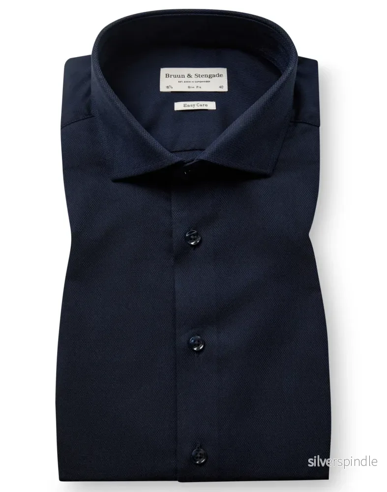 BS Dario Slim Fit Skjorta – Navy BS Dario Slim Fit Skjorta – Navy