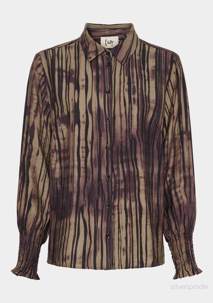 Ane Smock Shirt - Aubergine Flow - Bild 3