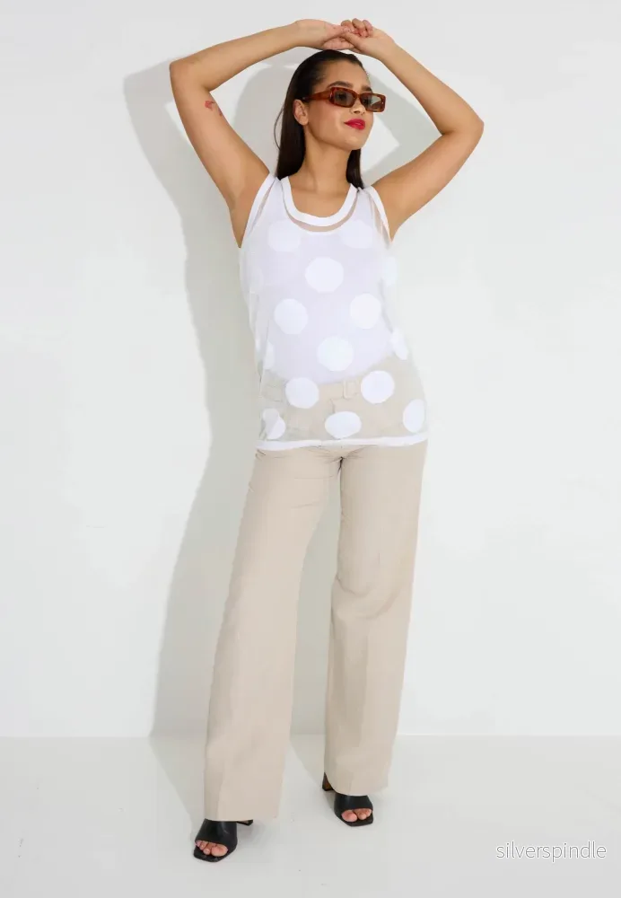 POLKA DOTS SWEATER - Vit