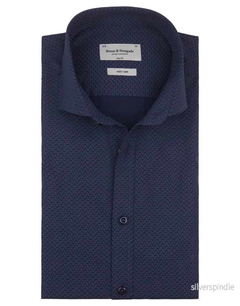 BS Trager Slim Fit Skjorta - Thunder