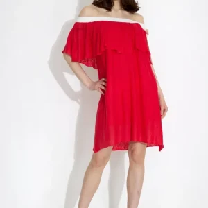 LINEN DRESS – Röd