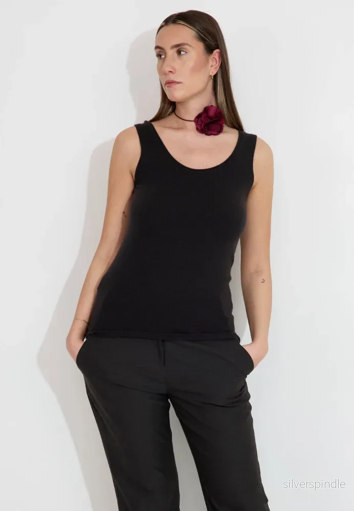 CANOTTA IN CASHMERE 09558 - Svart