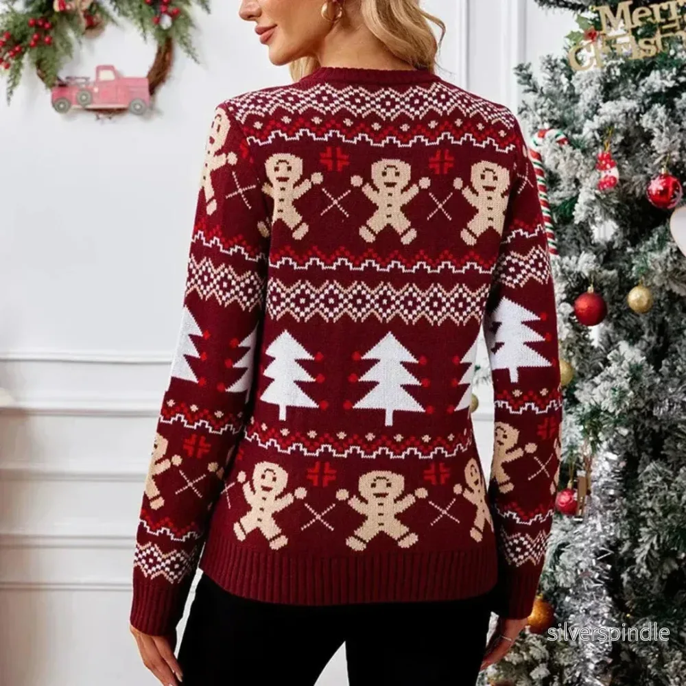 Festlig Jultröja för Damer med Mjuk Passform och Charmigt Julmotiv | Perfekt för Högtider - Bild 2