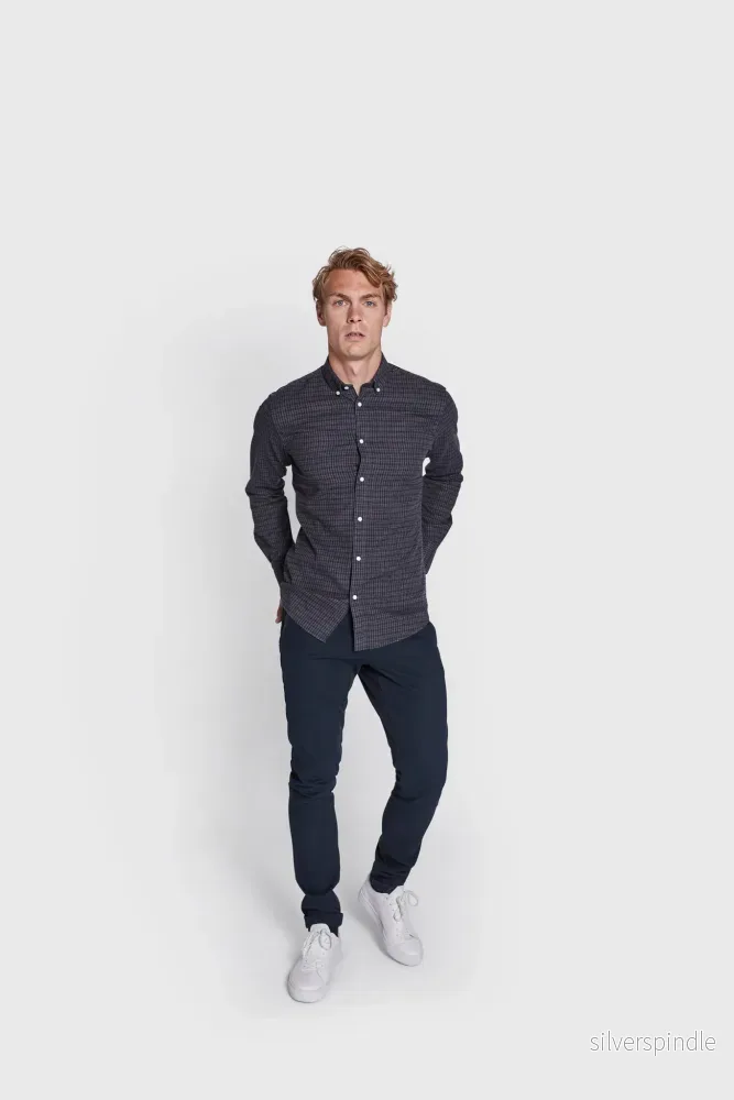 BS Hamza Casual Slim Fit Skjorta - Thunder - Bild 3