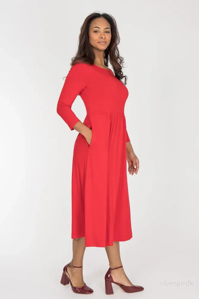 Ideal midi jersey dress - True Red - Bild 2