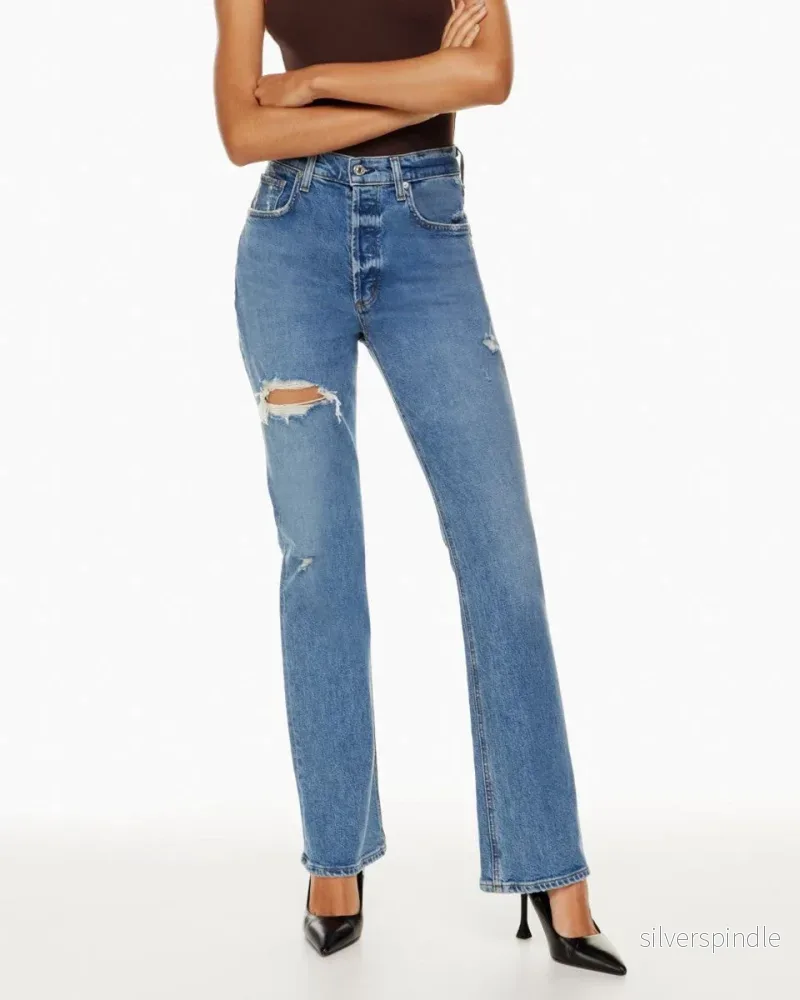 Emma | Trendiga Högmidjade Jeans med Raka Ben Emma | Trendiga Högmidjade Jeans med Raka Ben