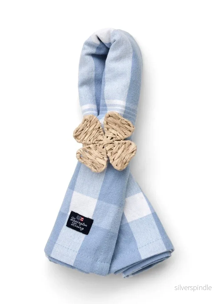 Lexington REC Cotton Oxford Napkin BL/WH