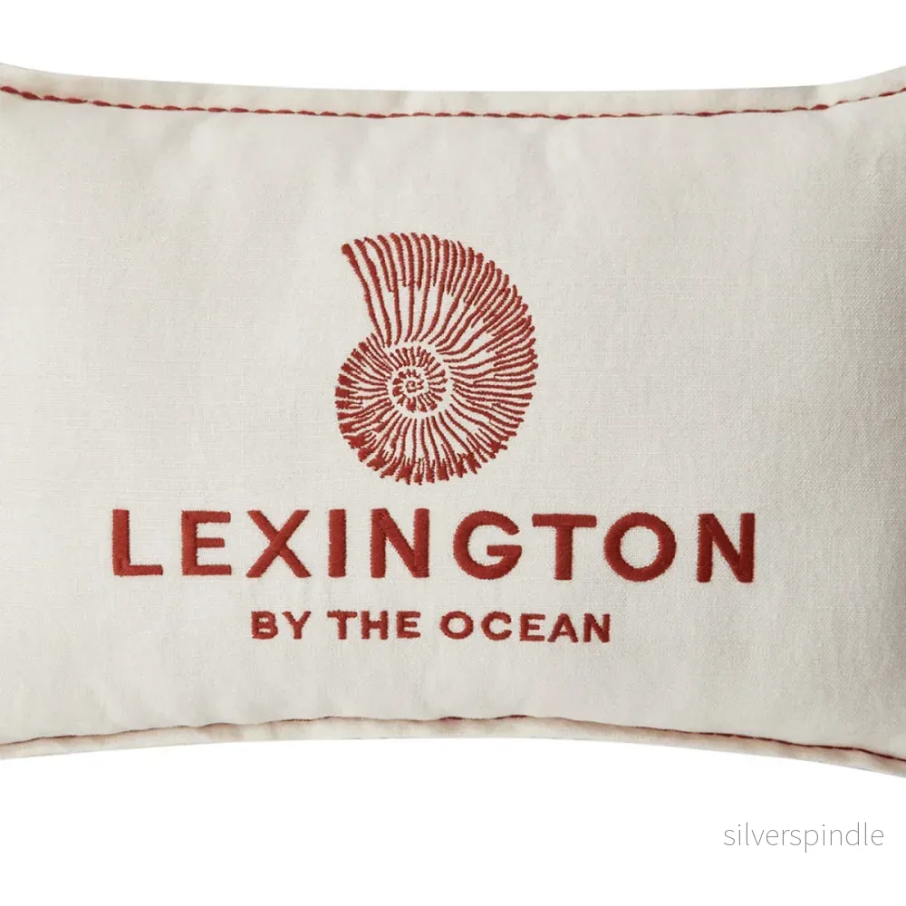 Lexington Logo Embroidered Linen/Cotton 30x50 Kudde - Bild 2