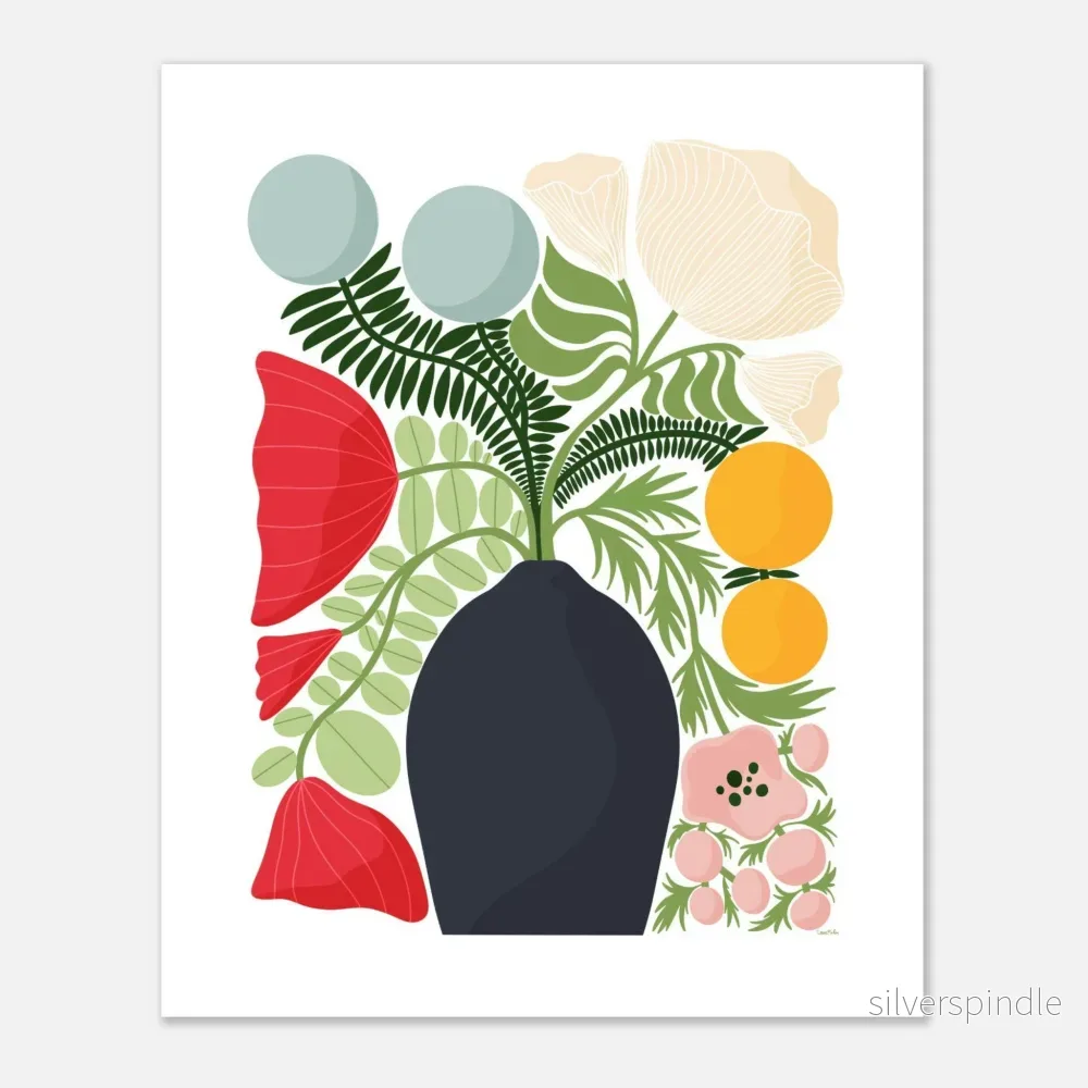 Matisse-inspirerad Botanisk Poster – Grafisk Blomsterposter för Tavelvägg och Modern Inredning - Bild 2