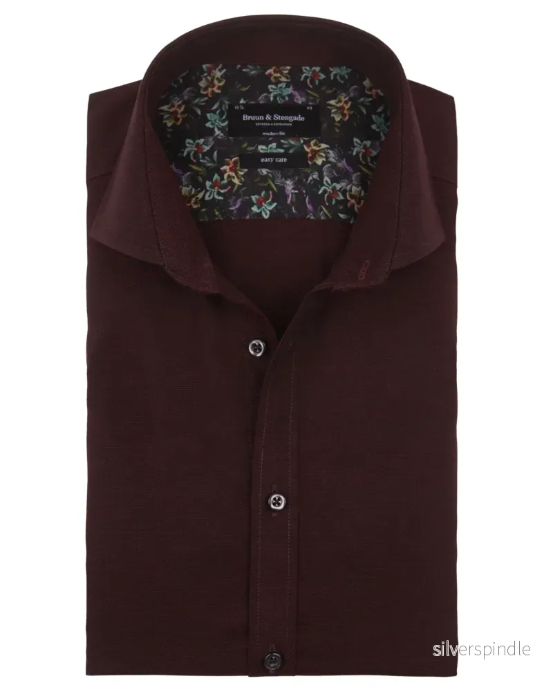 BS Maquire Modern Fit Skjorta - Bordeaux