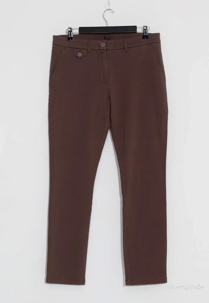GABARDINE TROUSERS - Brun