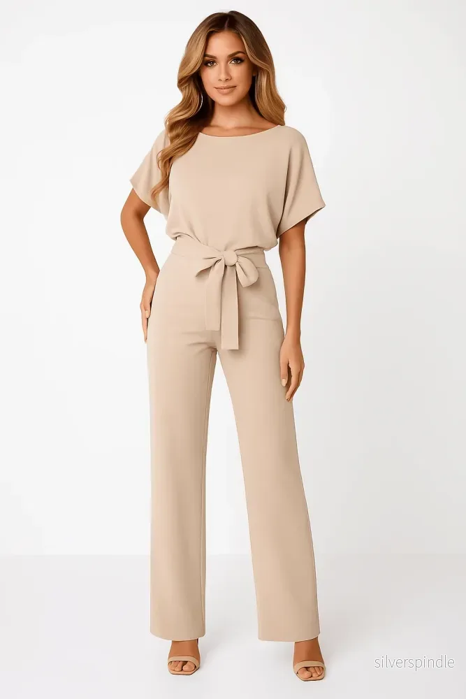 Elegant Jumpsuit För Kvinnor Med Justerbar Midja | Mångsidig Outfit För Stilfulla Tillfällen
