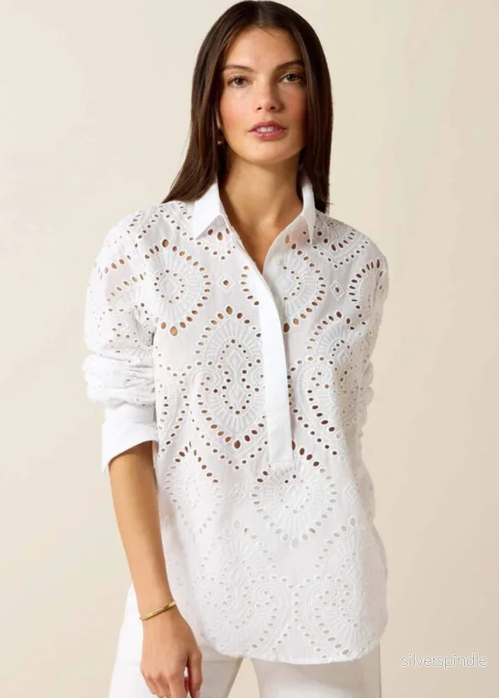 Ariat Millington LS Blus White - Bild 3