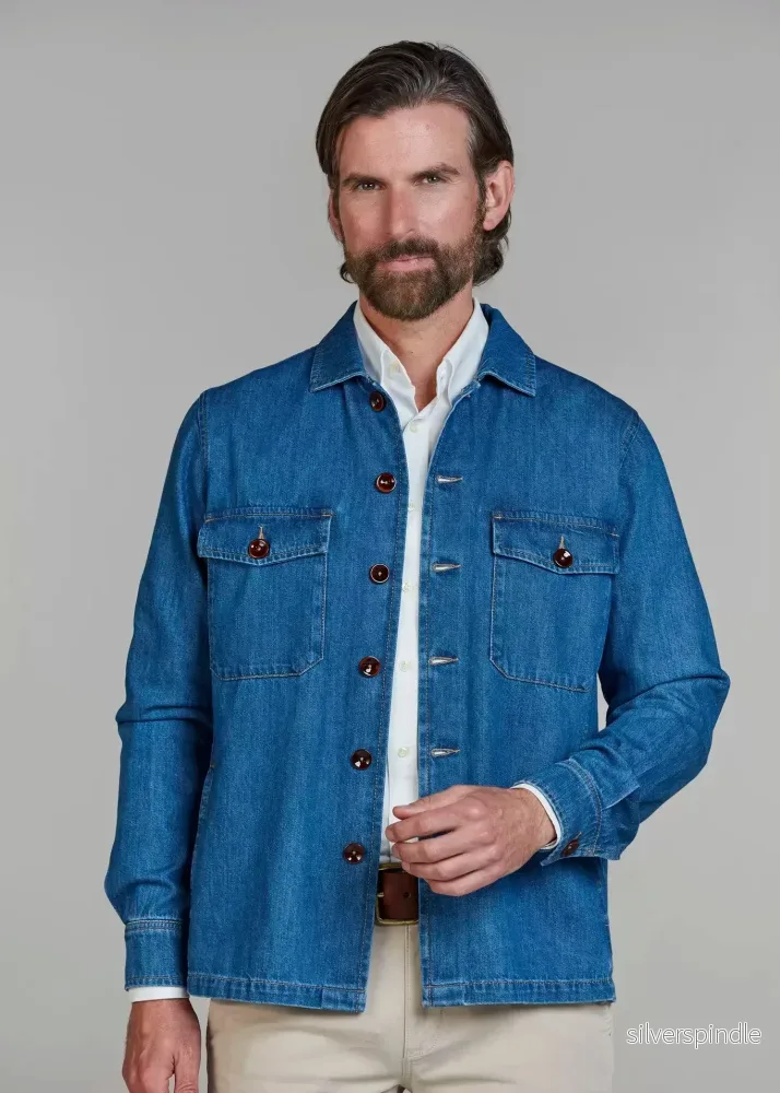 Hansen & Jacob Denim Overshirt Blue