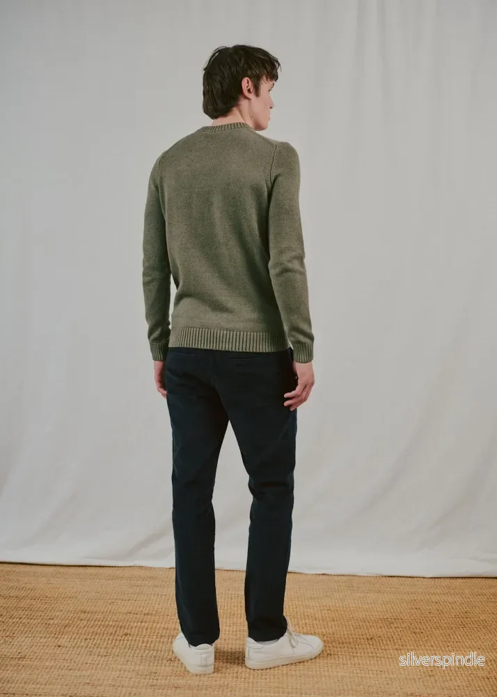 BS Rapa Regular Fit Stickat - Olive - Bild 3