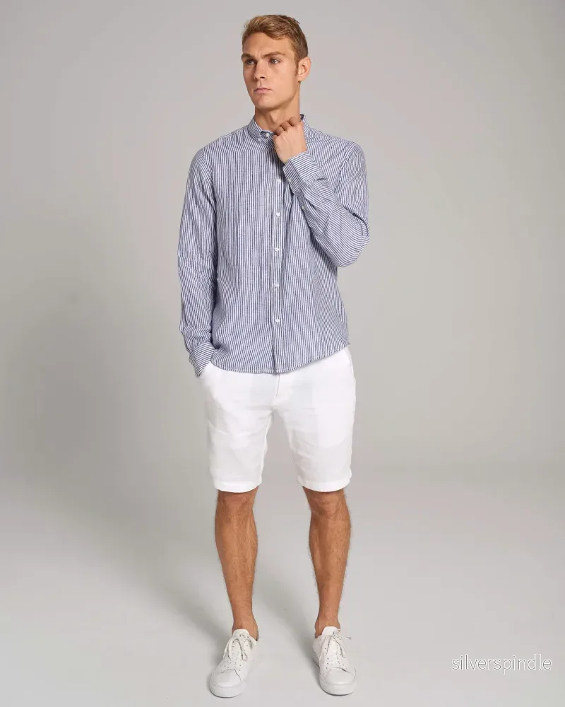 BS Valtteri Casual Modern Fit Skjorta - Navy/White - Bild 3