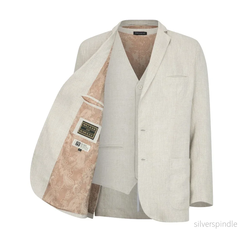 Walker & Hawkes - Banbridge linnekavaj Off White - Bild 3