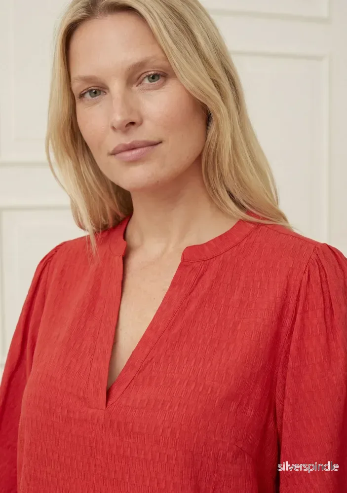 Ane s/s Blouse - Fresh Red - Bild 3