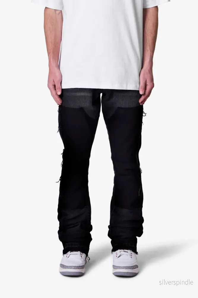 Mason | Slim Fit Flare Jeans med Paneldesign - Bild 3