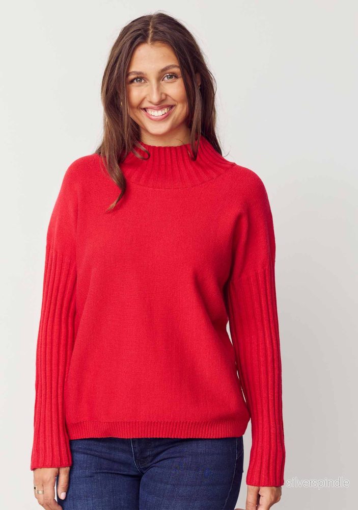 Kaddy Knit Pullover – Red Kaddy Knit Pullover – Red