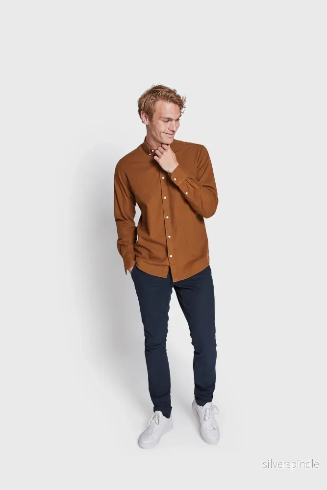 BS Jobe Casual Slim Fit Skjorta - Ockra - Bild 3