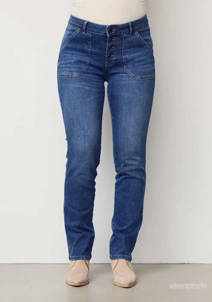 Como Long Jeans - Mid Denim Wash