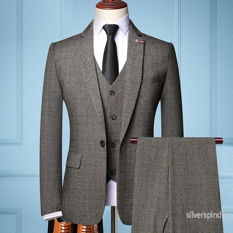 Elegant Kostym Herr | 3-delad Slim Fit med Modern Siluett | Perfekt för Formella Evenemang - Bild 2