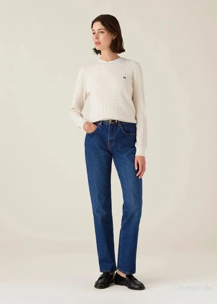 Lexington Org Cotton Cable Knitted SWTR OffWhite - Bild 3