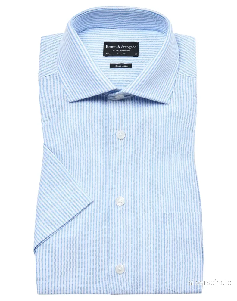 BS Jarette Modern Fit Skjorta - Light Blue/White