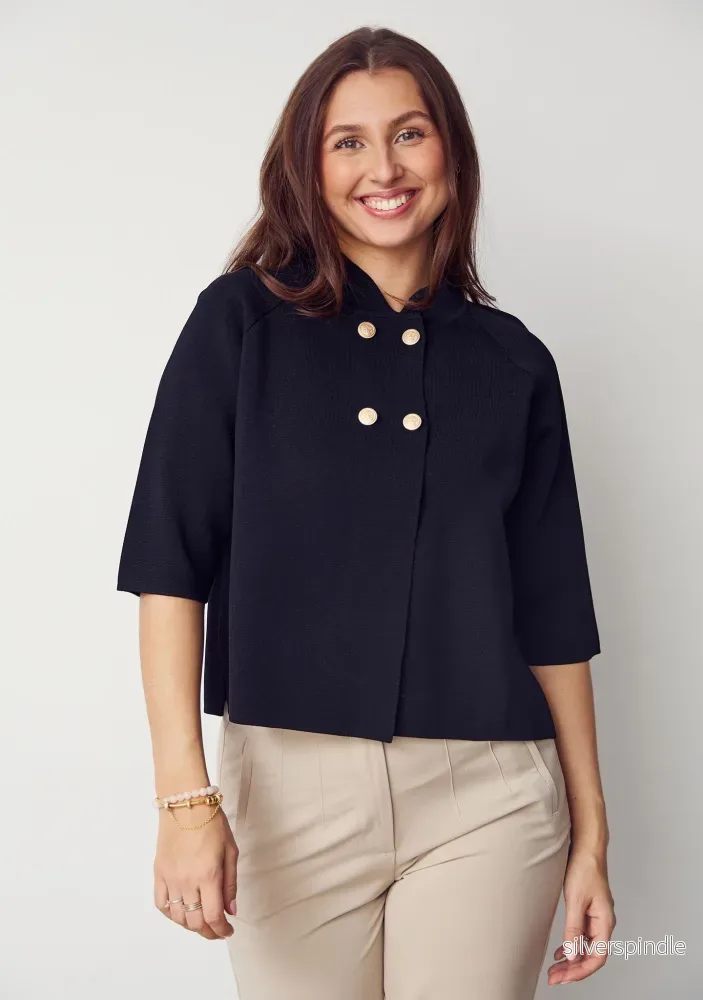 Jena Poncho Blouse – Black Jena Poncho Blouse – Black