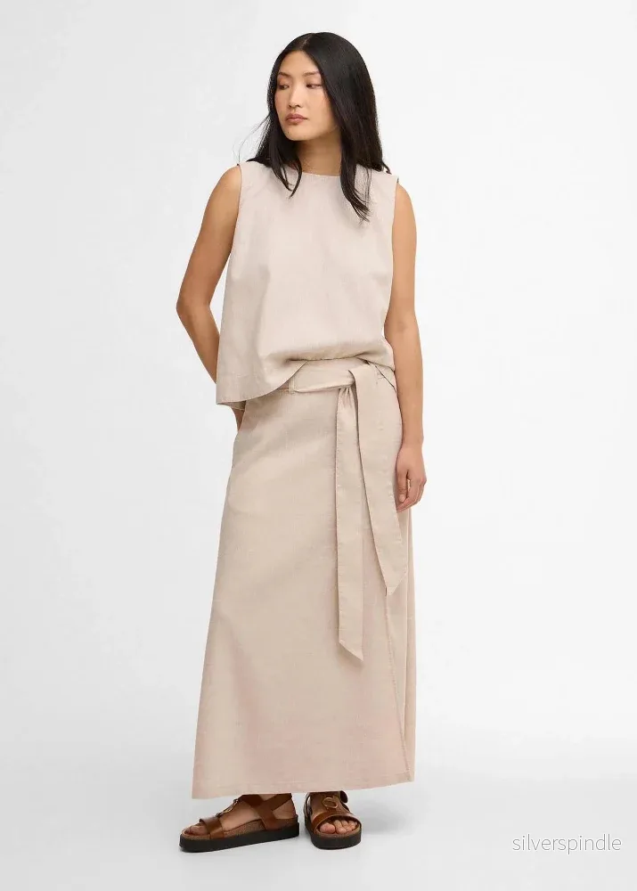 Barbour Gabby Skirt Maxi Skirt Beige