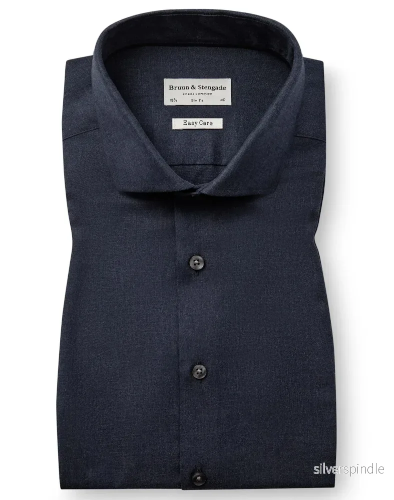 BS Kinney Slim Fit Skjorta – Navy BS Kinney Slim Fit Skjorta – Navy