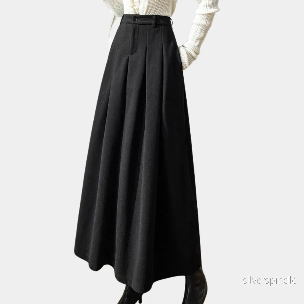 Elegant Plisserad Midikjol för Kvinnor med Hög Midja | Tidlös Stil för Chic Look - Bild 3