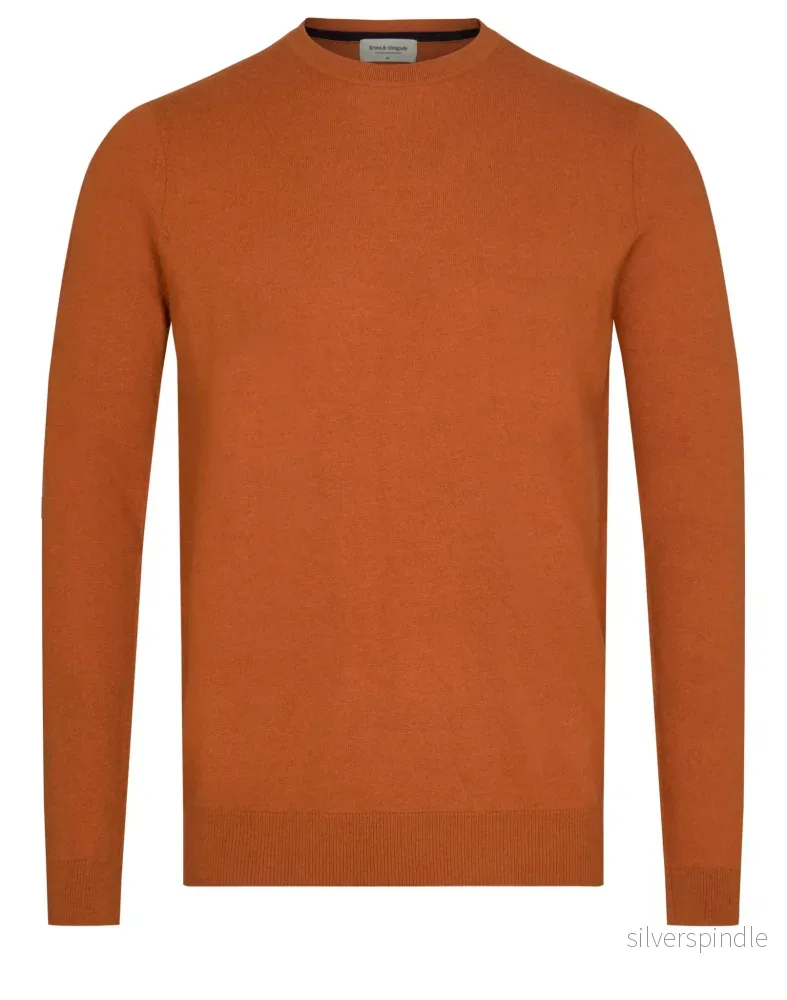 BS Nadal Regular Fit Stickad Tröja – Bright Orange BS Nadal Regular Fit Stickad Tröja – Bright Orange