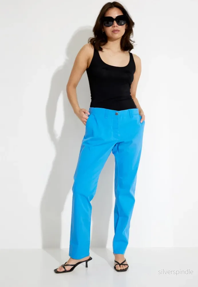 PANTALONE CHINO GABARDINA STR BYXOR - Blå
