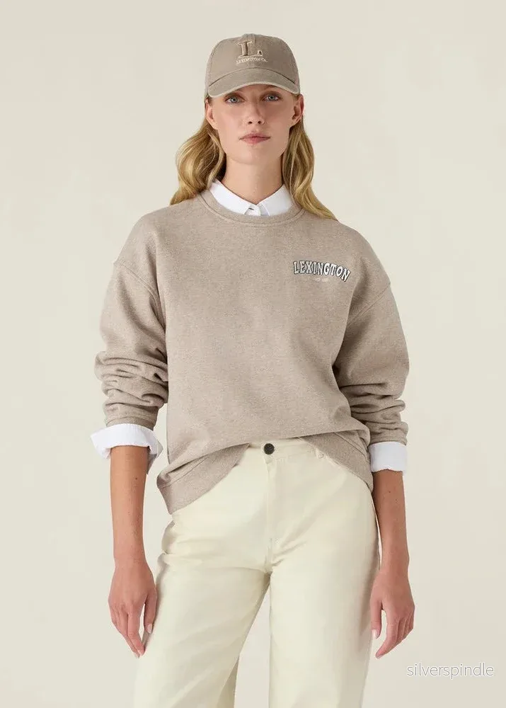 Lexington Logo Sweatshirt Light Brown Melange