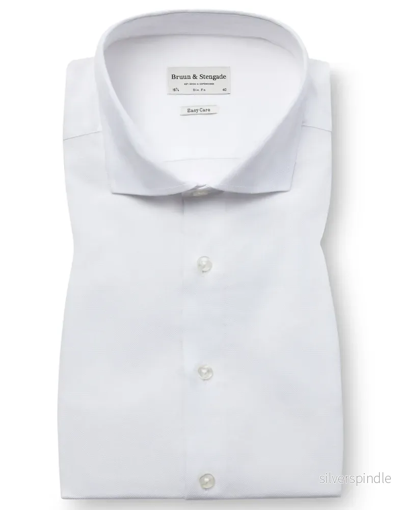 BS Buric Slim Fit Skjorta - White