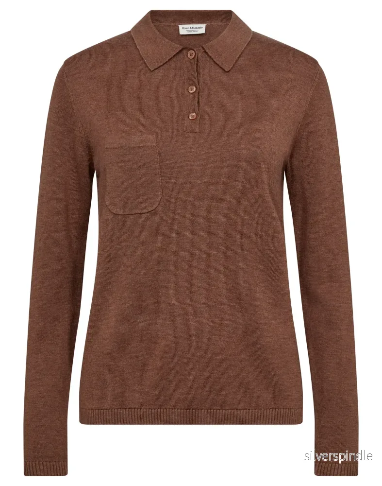 BS Celestina Regular Fit Stickat – Ocher
