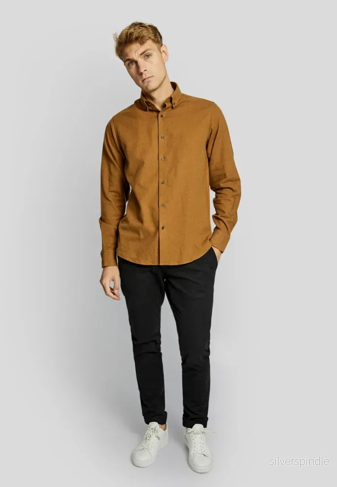 BS Oslo casual modern fit Skjorta - Camel - Bild 3