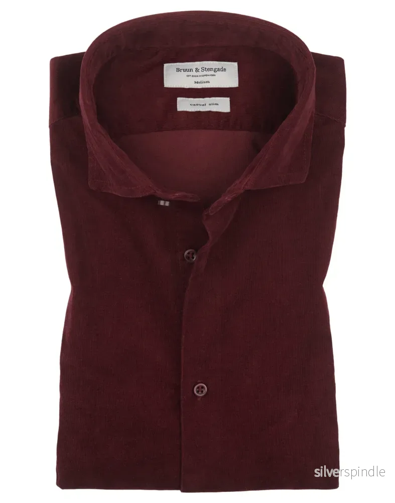 BS Kyoto Slim Fit Skjorta – Bordeaux