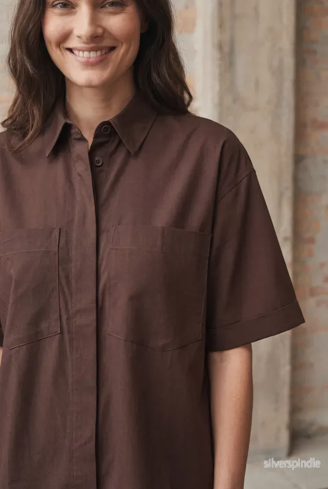 Sigga Pocket Shirt - Dark brown - Bild 3