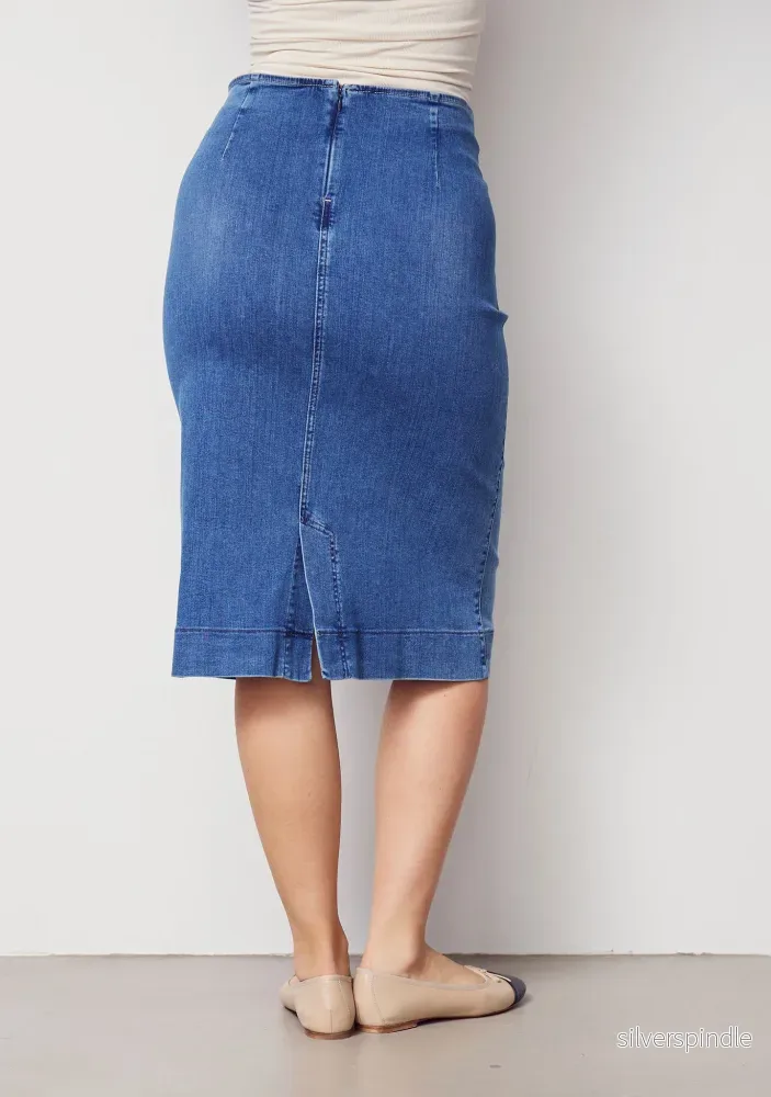 Como Highwaist Skirt - Como Blue Wash - Bild 3
