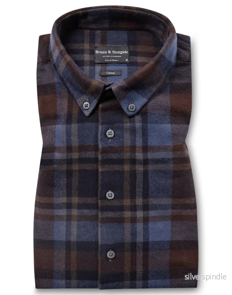 BS Hagen Casual Modern Fit Skjorta - Brown