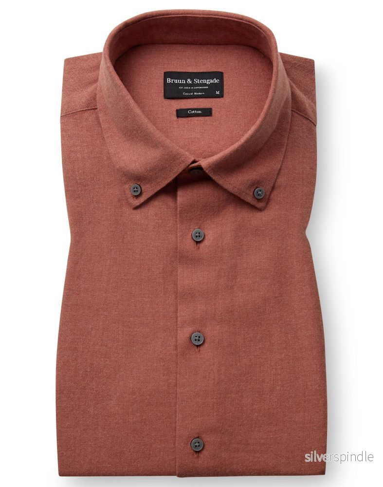 BS Akihito Casual Modern Fit Skjorta – Dusty Red