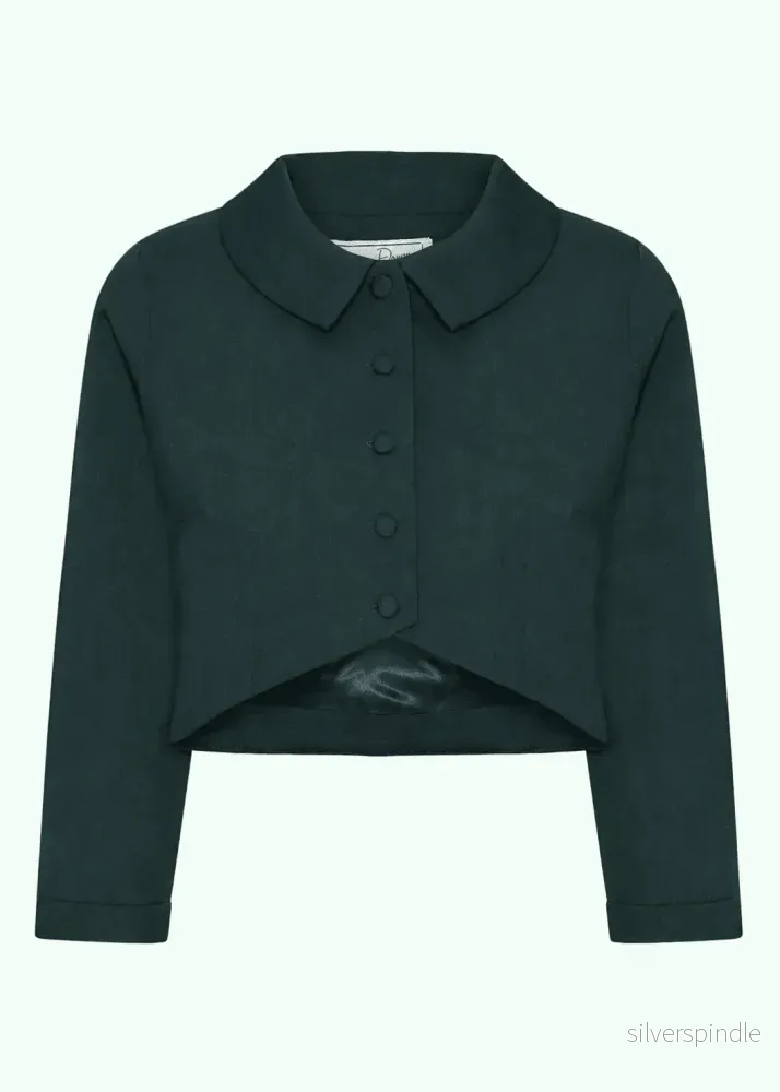 Bolerojacka – grön linen Bolerojacka – grön linen