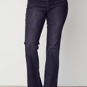Como Flare Button Jeans – Washed Black